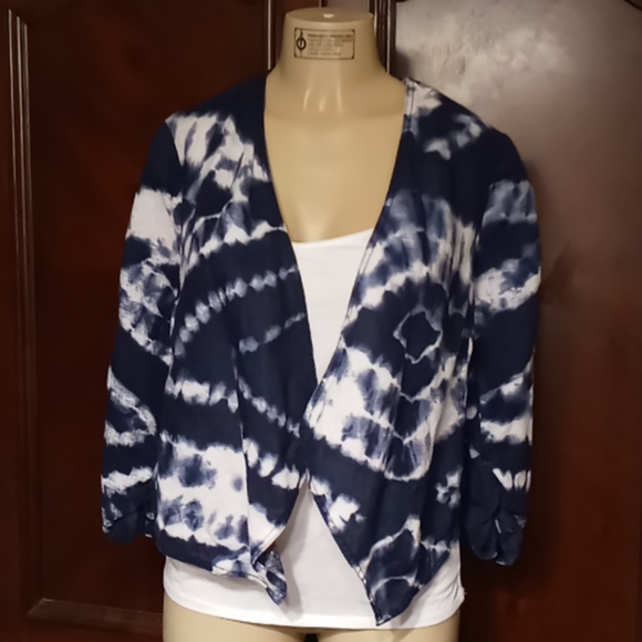 Tie Dye Linen Jacket - Picture 1 of 5